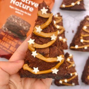 Photo of Brownies shaped like christmas trees